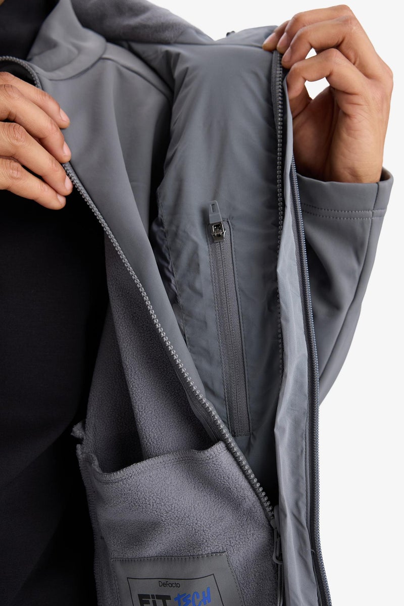 DeFacto Grey Man DeFactoFit Regular Fit Waterproof Puffer Jacket Casual - Image 5